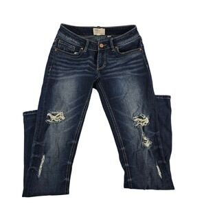 BKE Stella Skinny Jeans Distressed‎ Blue Denim Women's Size 26R
